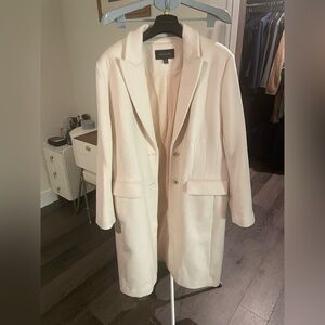 Ann Taylor Women's Wool Blend Tailored Chesterfield Coat